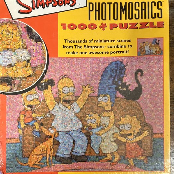The Simpsons 1026-Piece Photomosaics Jigsaw Puzzle by Robert Silvers - 2002 Ed - Picture 2 of 5